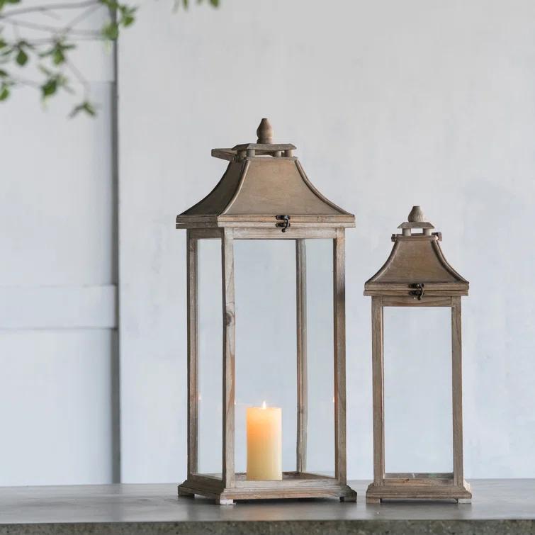 2 Piece Table Top Lantern Set