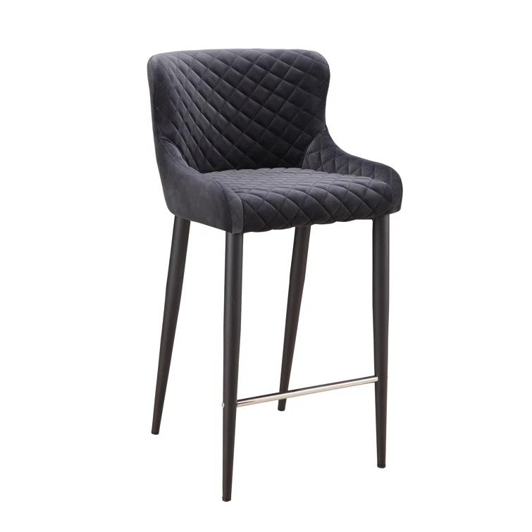 Etta Dark Grey Metal Contemporary Counter Stool