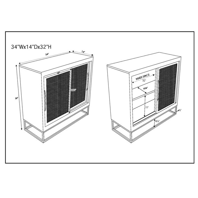 Leanne Cane 2-Drawer Storage Nightstand