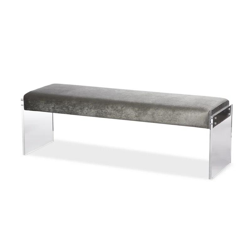 Polyester Blend Upholstered Bench