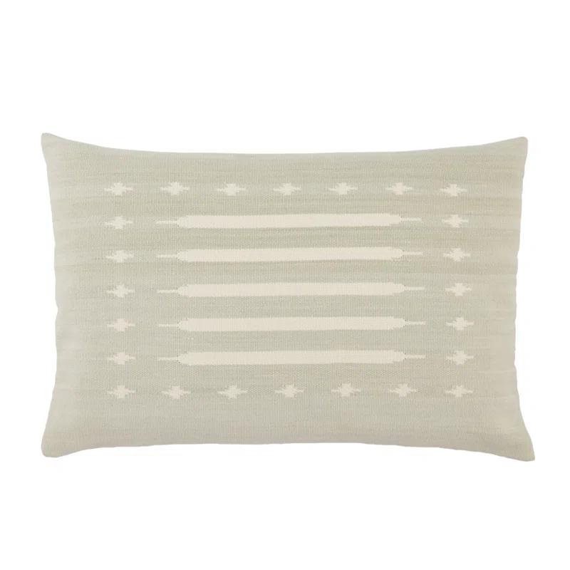 Estela Geometric Cotton Lumbar Throw Pillow