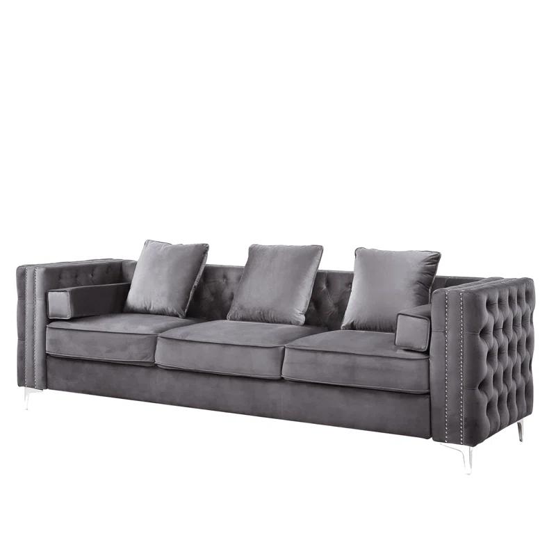 Orren Ellis 103'' Velvet Sofa
