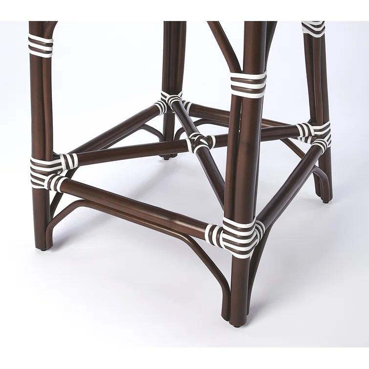 Butler Specialty Solstice Rattan Counter Stool In White And Chocolate