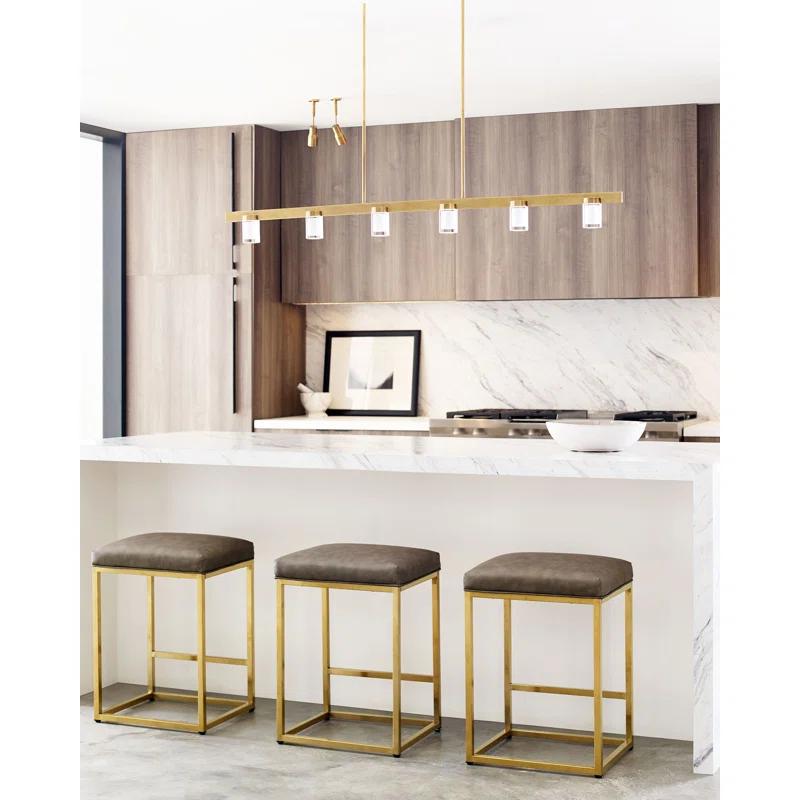 Esfera Crystal 60" LED Linear Island Pendant in Nightshade Black