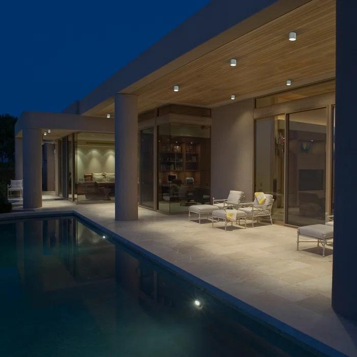 Squat LED Cylinder Outdoor Flush Mount