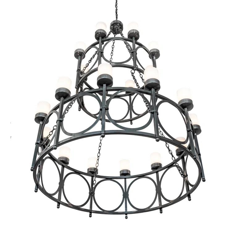 Meyda Lighting Porta 20 - Light Dimmable Tiered Chandelier