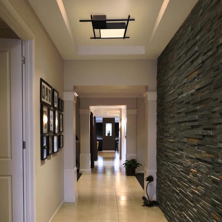 Radium 19-in Integrated LED Rectangular ETL Certified Semi Flush Ceiling Light