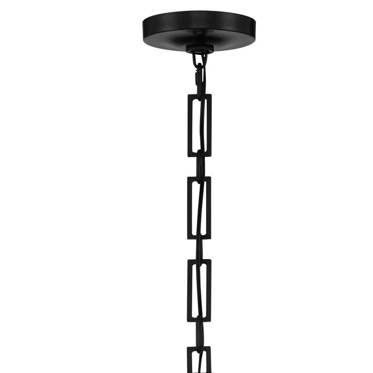 Crystorama Lighting Alston 2 - Light Chandelier in  Matte Black/Antique Gold