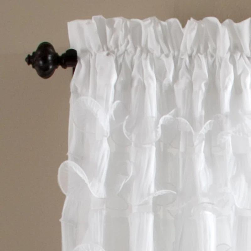Lush Decor Avery Polyester Semi Sheer Curtain Pair (Set of 2)