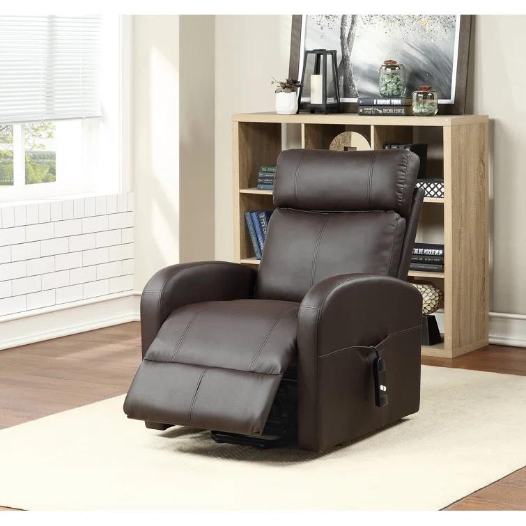 Ricardo 28.4" Wide Faux Leather Power Lift Assist Standard Recliner