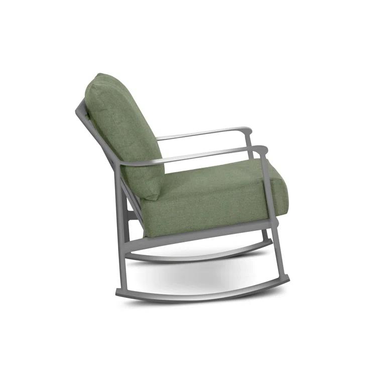 Outdoor Rocking Metal Chair with Cushions