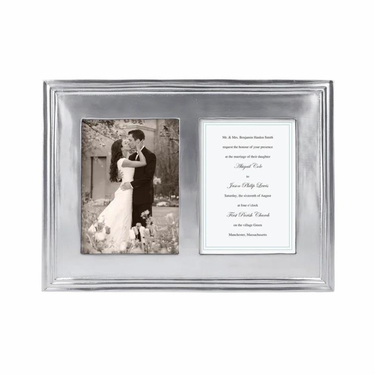 Mariposa Classic Silver Metal Beveled Picture Frame