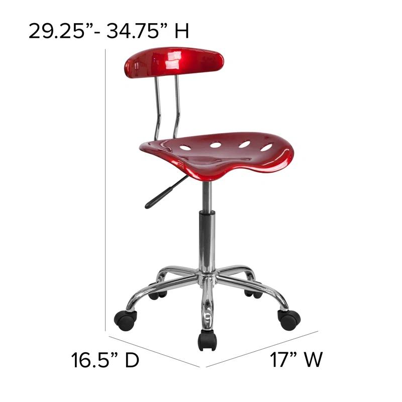 Flash Furniture Bonavant Adjustable Swivel Chair for Desk and Office with Tractor Seat