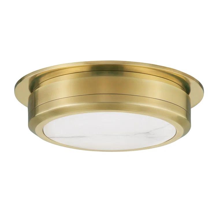 Jin Flush Mount Light - Antique Brass / Medium
