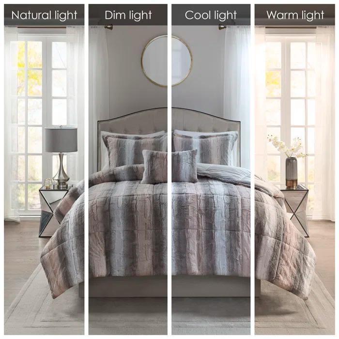 Zuri Faux Fur Comforter Set