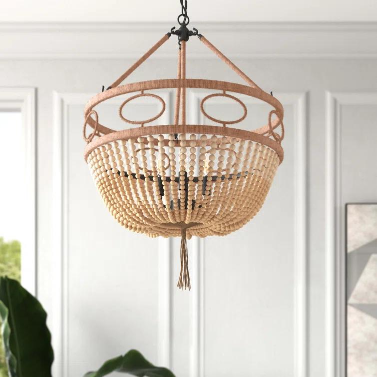Sadie 4 Light Metal Dimmable Empire Chandelier