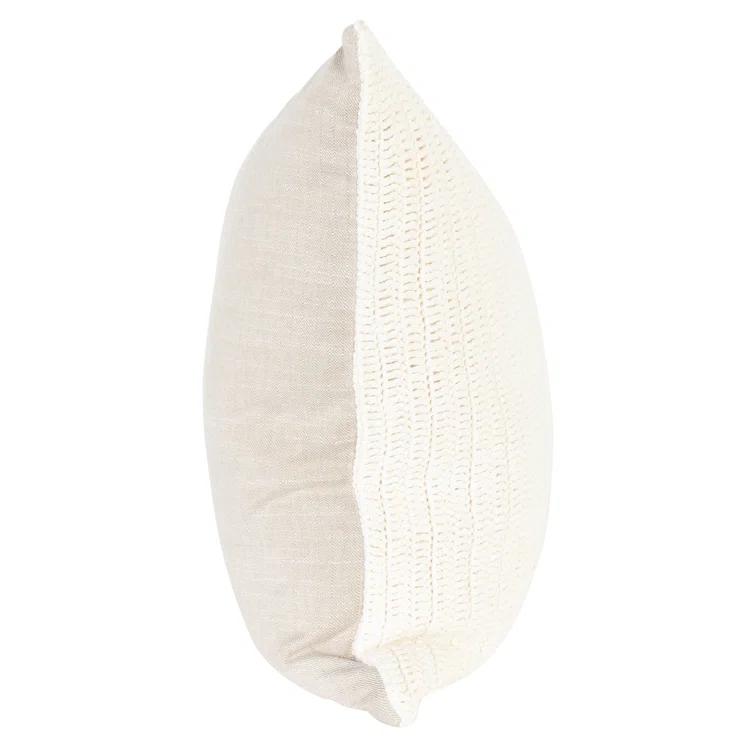 Nadida Pillow - Ivory / 22" x 22"