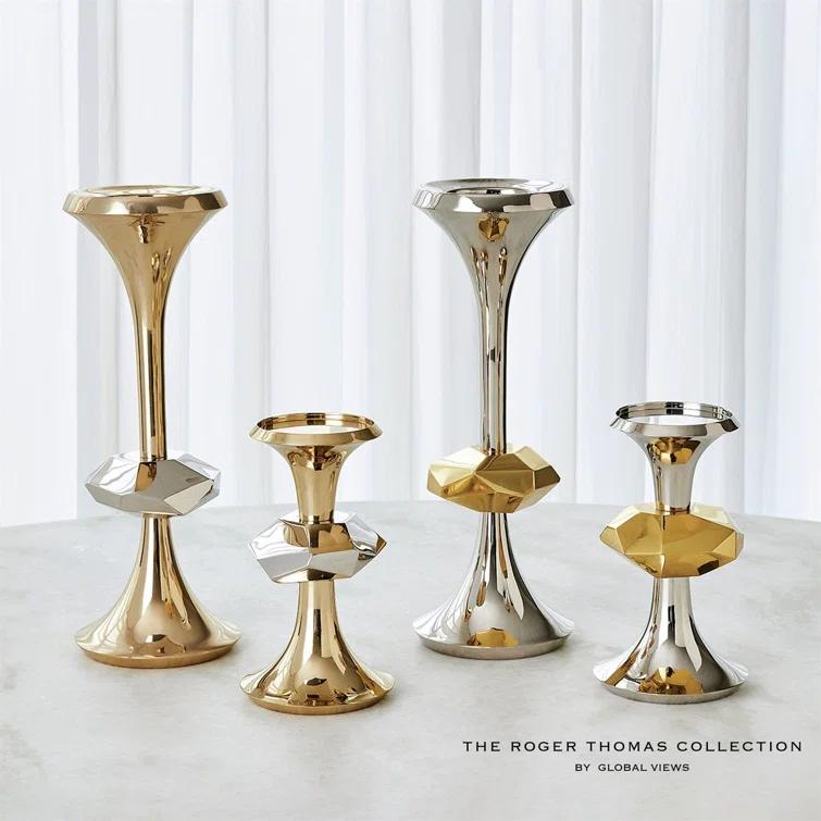 Gabriel Brass Candle Holder-Lg
