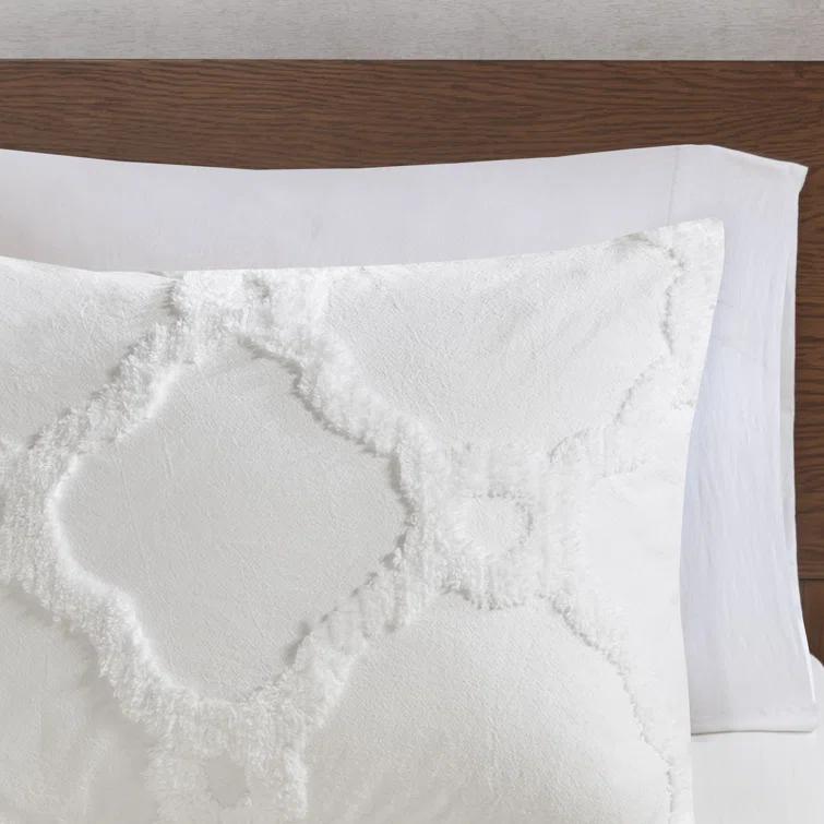 Pacey 3 Piece Tufted Cotton Chenille Comforter Set