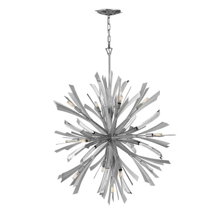 Vida 13 - Light Fabric Dimmable Sputnik Sphere Chandelier
