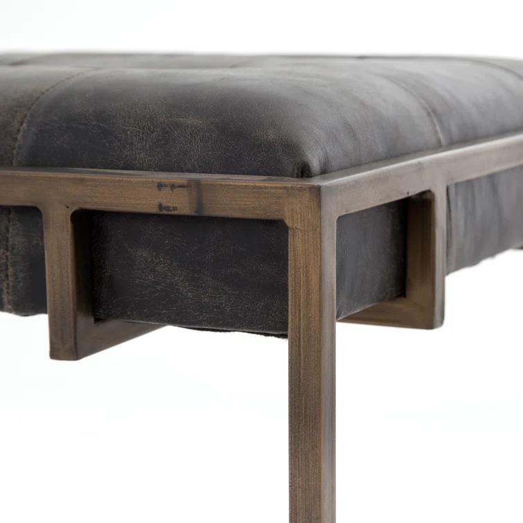 Ford Rectangular Leather End Table (23.5")