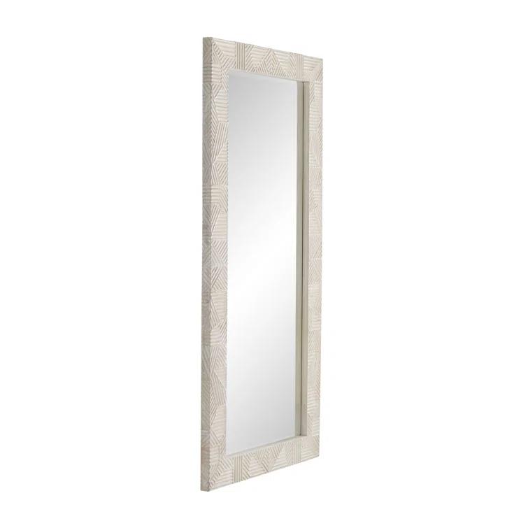 Marsh Serene Full-Length Grooved Wood Rectangular Mirror