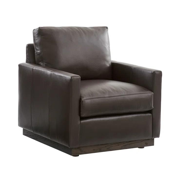 Barclay Butera Barclay Butera Upholstery Faux Leather Swivel Armchair