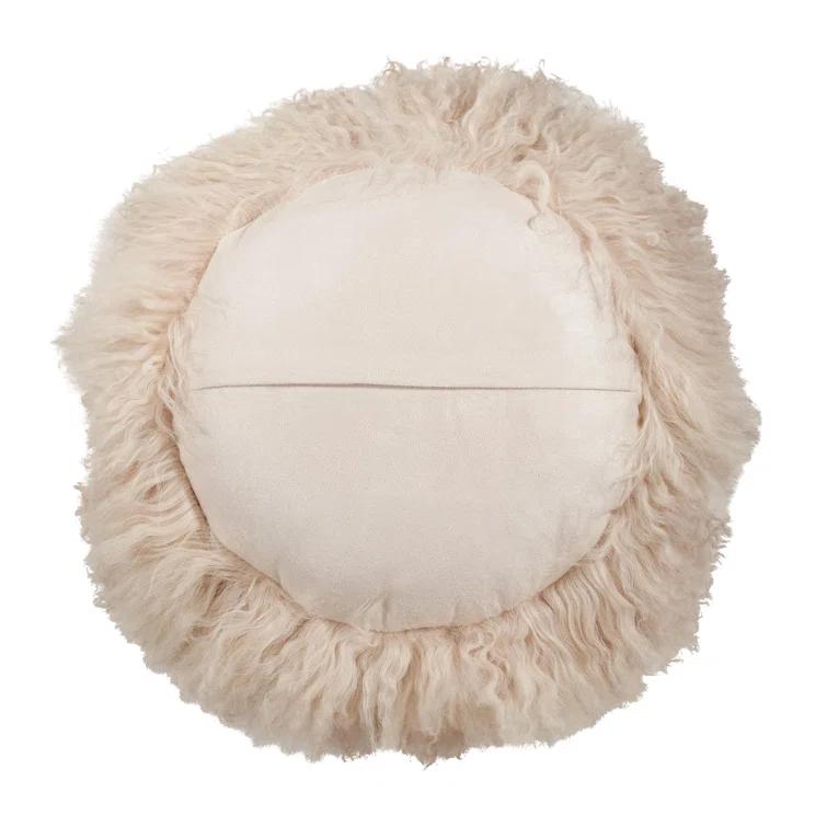 Saro Mongolian Lamb Pillows Throw Pillow