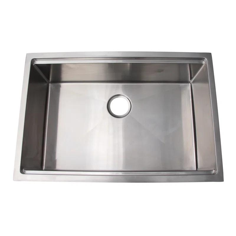 Bailey 30'' L Farmhouse / Apron Single Bowl Stainless Steel Kitchen Sink