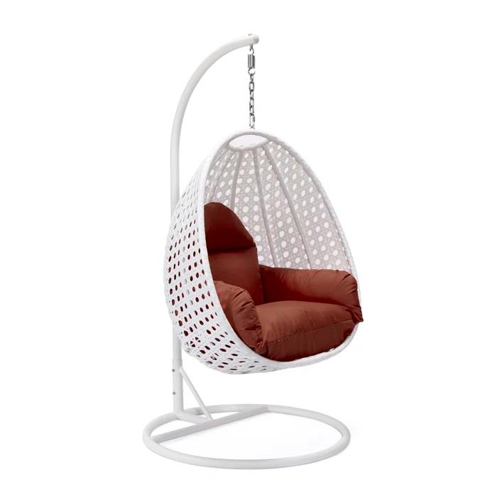 Dakota Fields Brookstonval 1 Person Hanging Egg Swing Chair with Stand