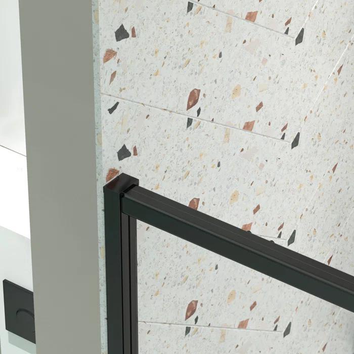 Arch Glass Designs 11DD131873LTS 38-42" W x 71" H Flush Glass Shower Door Reversible Installation