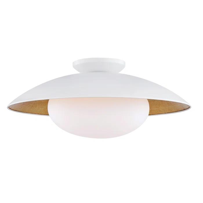 Quinn Semi-Flush Light - White / Large