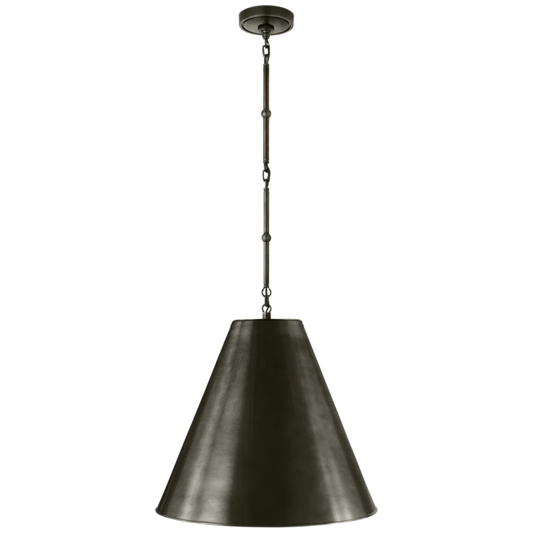 Bronze Conical Shade 17" Pendant Light