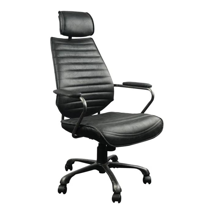 Harbor Leather Swivel Desk Chair