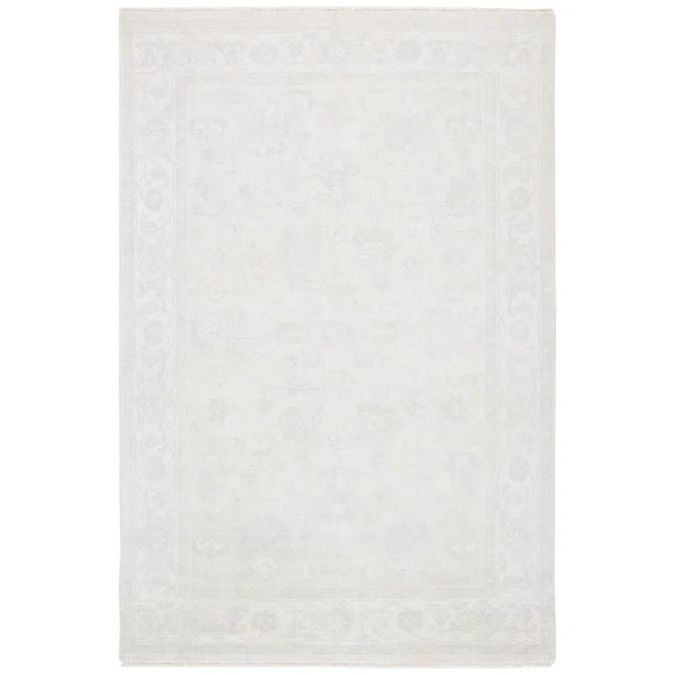 Dorset Fog Floral Hand-Knotted Wool Area Rug, 6' x 9'