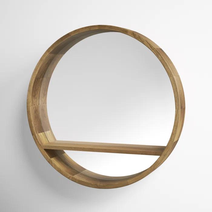 Shane Flat Wall Mirror with Shelves
