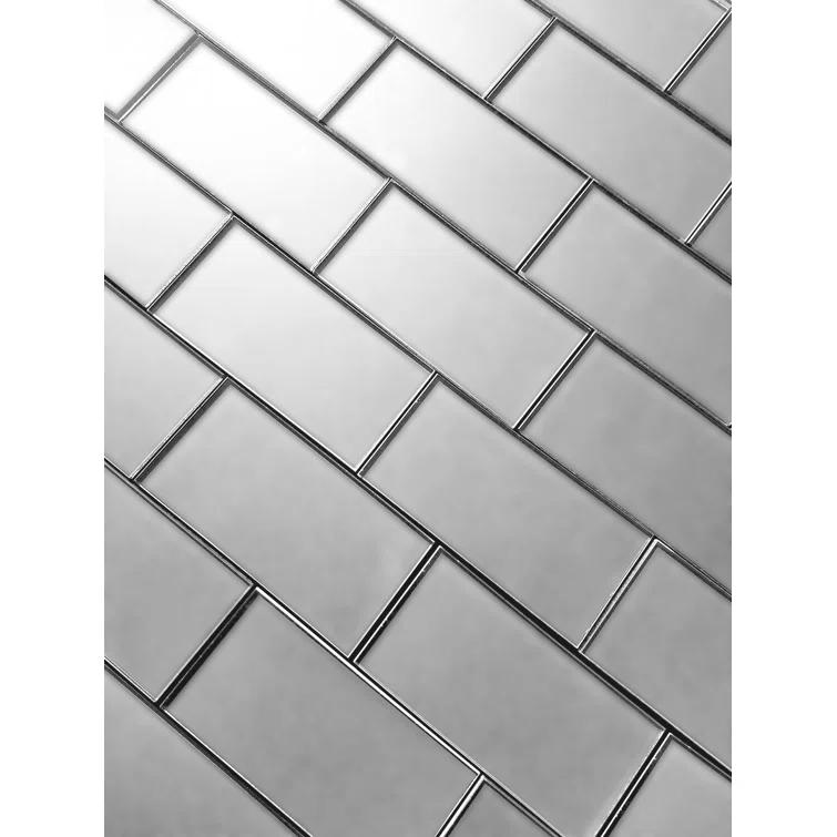 Forever Matte 3 in. x 6 in. Diamond Grade Glass Straight Edge Subway Decorative Kitchen & Bathroom Wall Tile