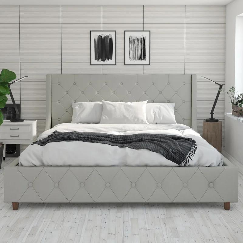 CosmoLiving by Cosmopolitan Mercer Tufted Upholstered Platform Bed