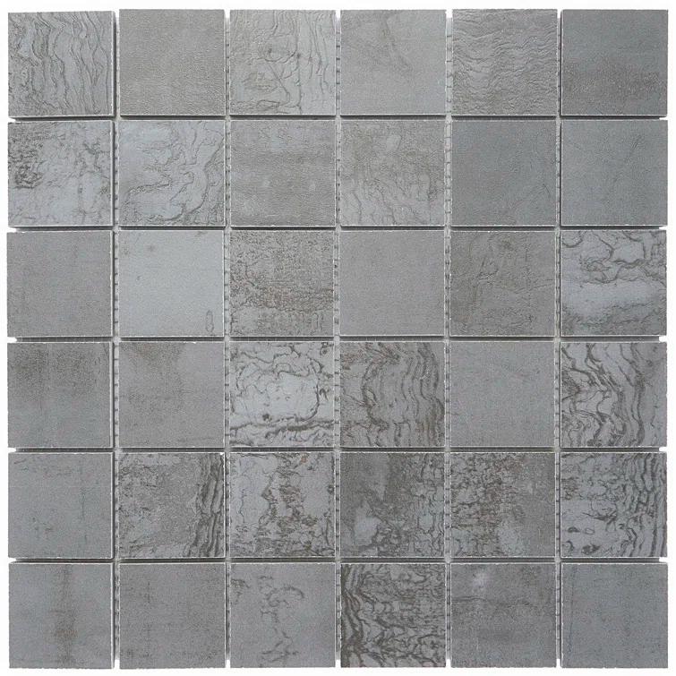 Angela Harris Alloy 2" x 2" Porcelain Metal Look Mosaic Wall & Floor Tile Tile ( 0.92 sq. ft. / box )