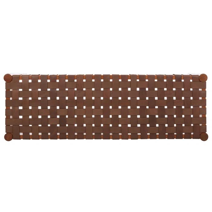 Orin 47" Woven Leather Bench