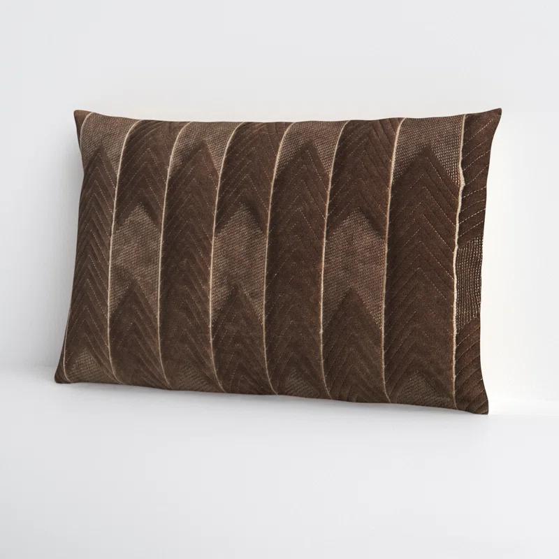 Floretta Embroidered Cotton Lumbar Throw Pillow