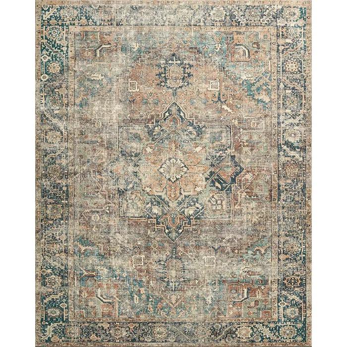 Loloi Margot Terracotta / Lagoon Area Rug feat. Cloudpile