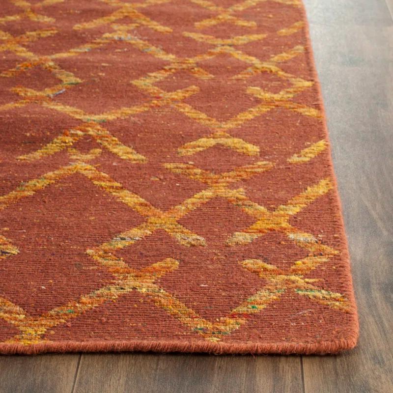 Safavieh Straw Patch Hand Woven Flat Weave Wool & Cotton Geometric Rug