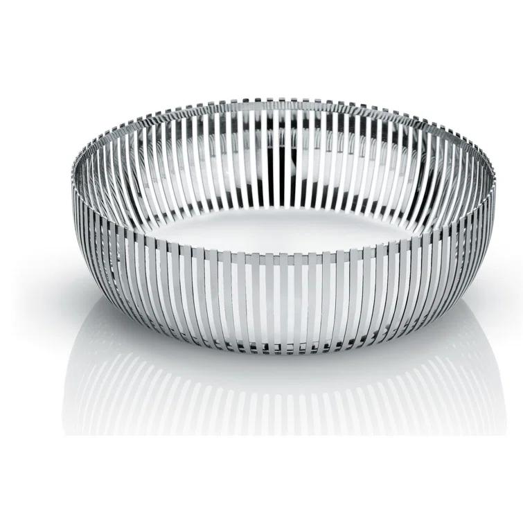 Alessi Round Basket, 23cm, Silver