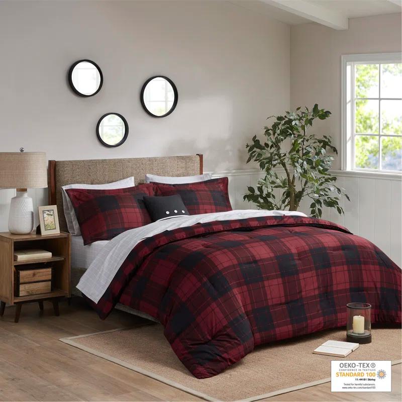 Everest Reversible Plaid Comforter Set with Bed Sheets