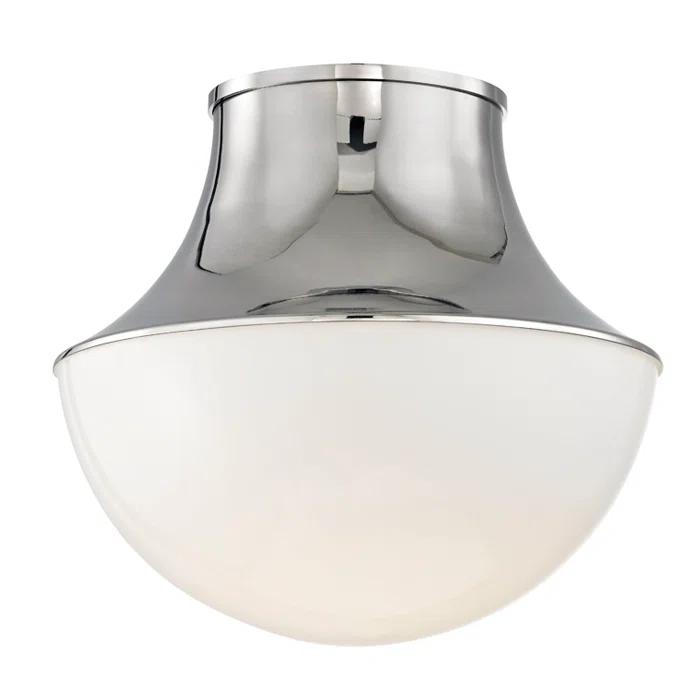 Alistair Single Light Glass Flush Mount