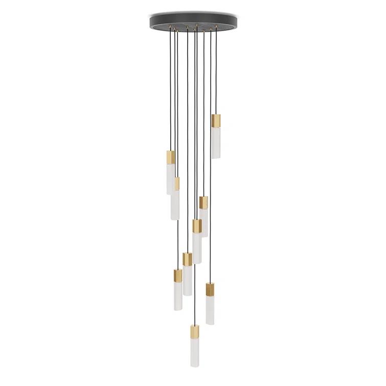 Tala Basalt 9-Light Pendant Light - Brass