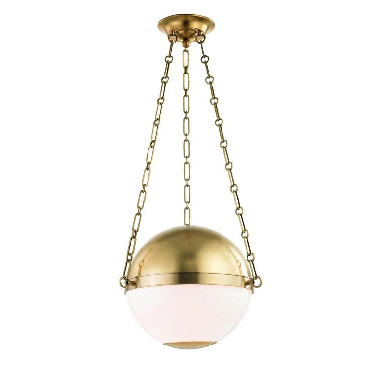 Aerin Round Pendant Light - Aged Brass / Small