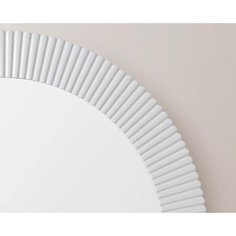 Novalee Round Mirror - White