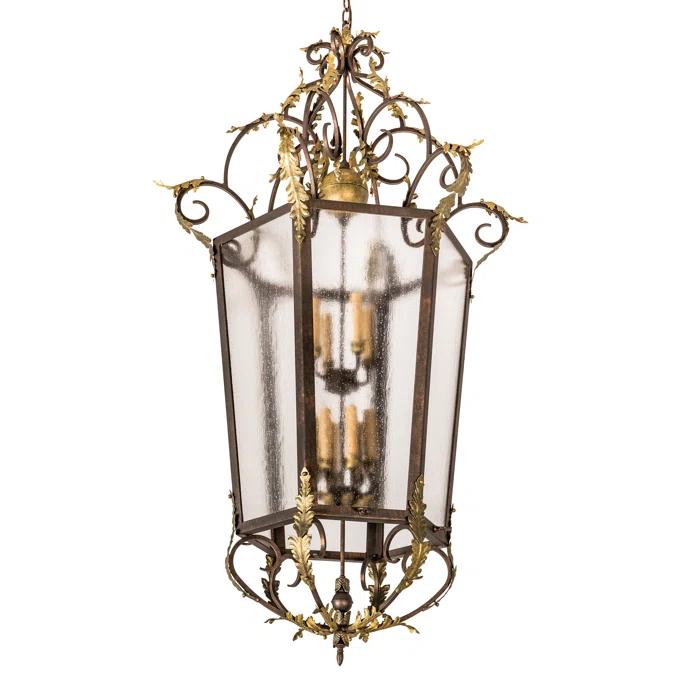 Elisa 12 - Light Dimmable Lantern Square / Rectangle Chandelier